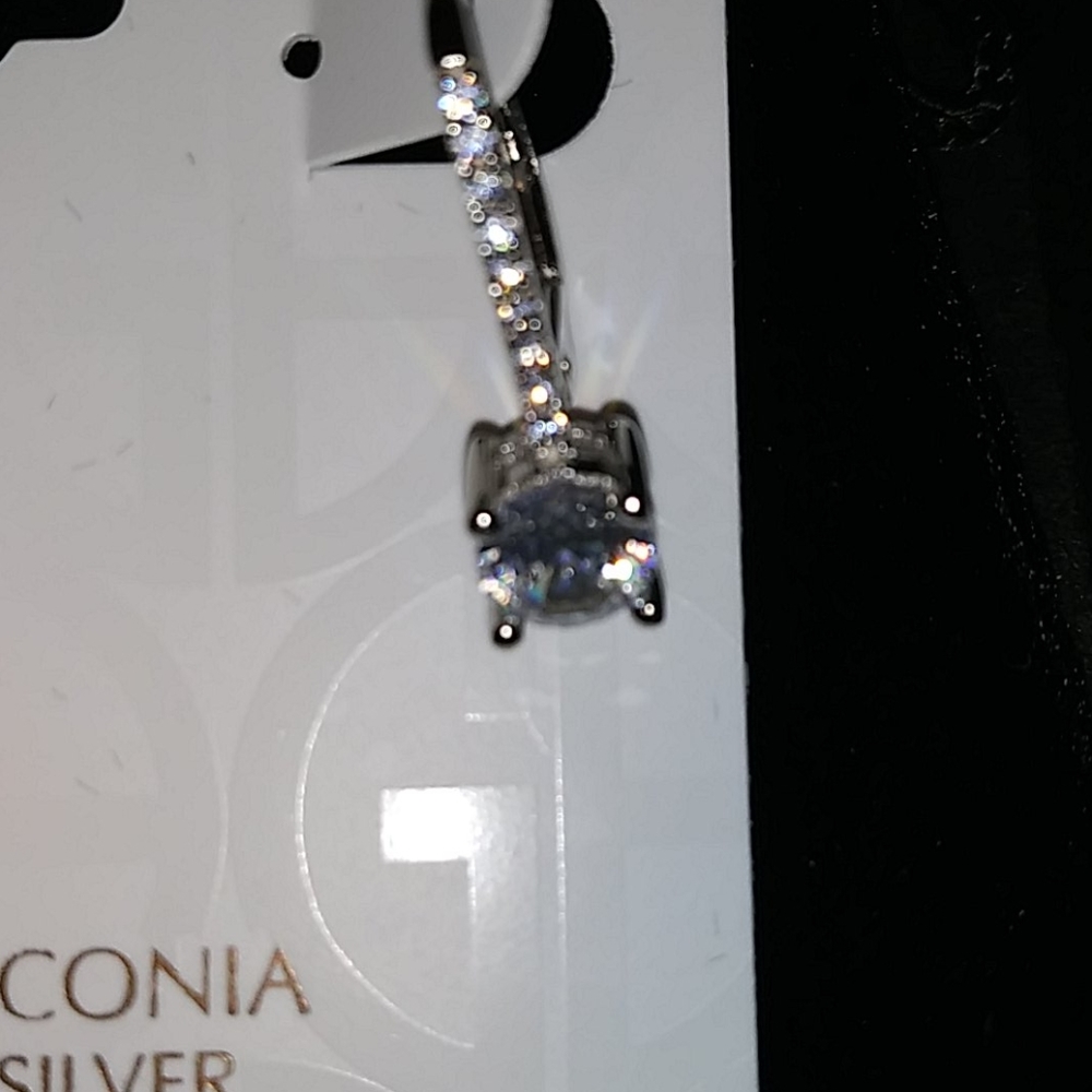 ⏬NWT GIANI BERNINI CZ DANGLING STER SILV EARRINGS - Picture 2 of 9